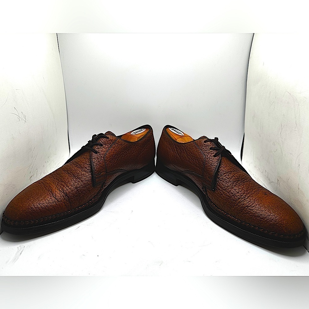 HARTT Imported Exotic Water Bison Mens Brown Derby Dress Shoes c. 1960 Sz.9E π₯ - Picture 15 of 17